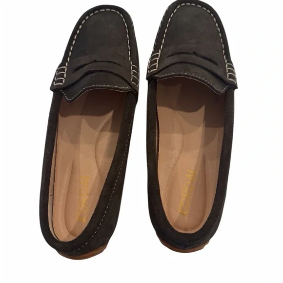 Kordal Espresso Brown Suede Women's Penny Loafers Driver Shoes - Picture 6 of 9